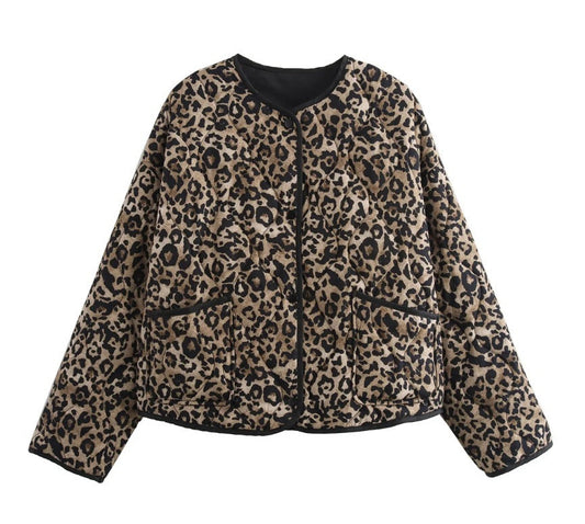 STINA - LEOPARD | BLACK WHITE - LIGHTWEIGHT JACKET