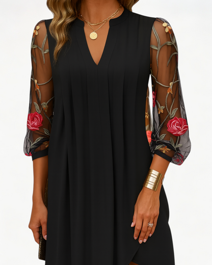 SHARON – Floral sleeve dress