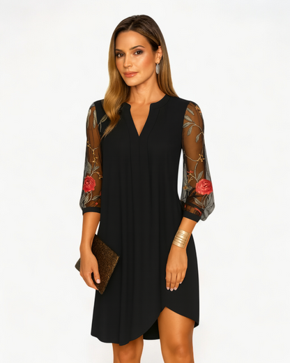 SHARON – Floral sleeve dress