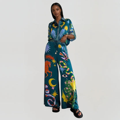 SOLÈNE – 2-piece set with a unique pattern | Stylish & airy