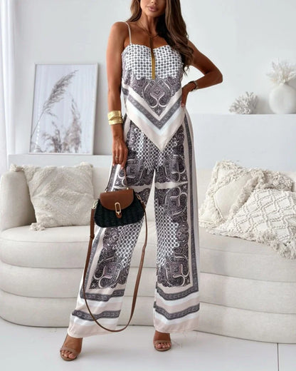 NOËLLE – 2-piece set with top and wide pants – Airy and summery