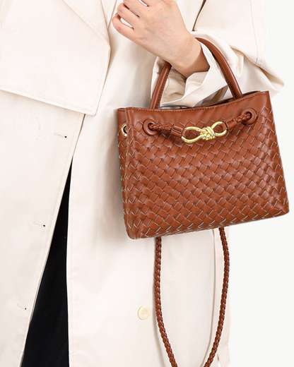 ESMÉE – Woven Handbag with Shoulder Strap | Sleek and Timeless Design