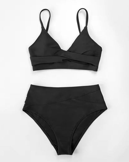 RACHELLE – Colored bikini set | Wide top & high-waisted bikini bottom