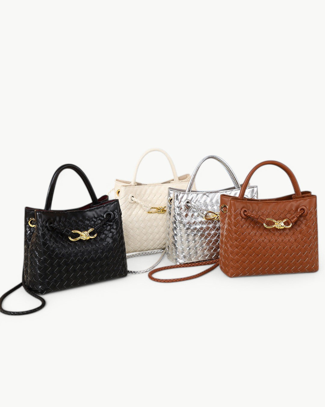 ESMÉE – Woven Handbag with Shoulder Strap | Sleek and Timeless Design