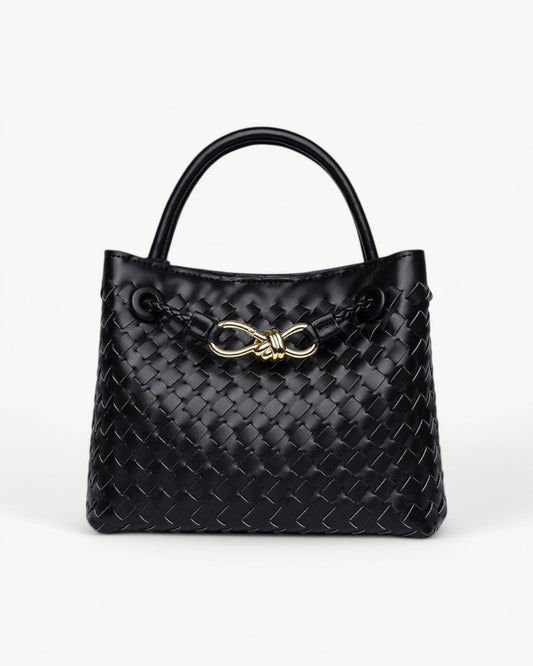 ESMÉE – Woven Handbag with Shoulder Strap | Sleek and Timeless Design