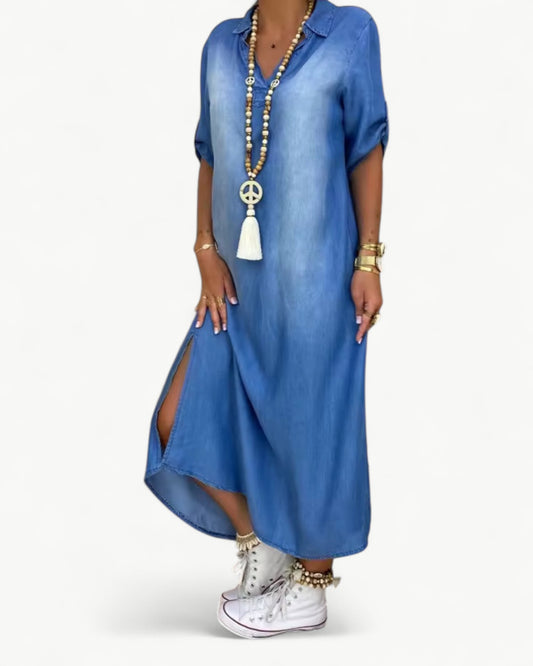 JACKIE – Relaxed long denim dress