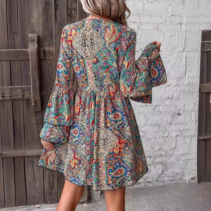 SABINE – Paisley Mini Dress