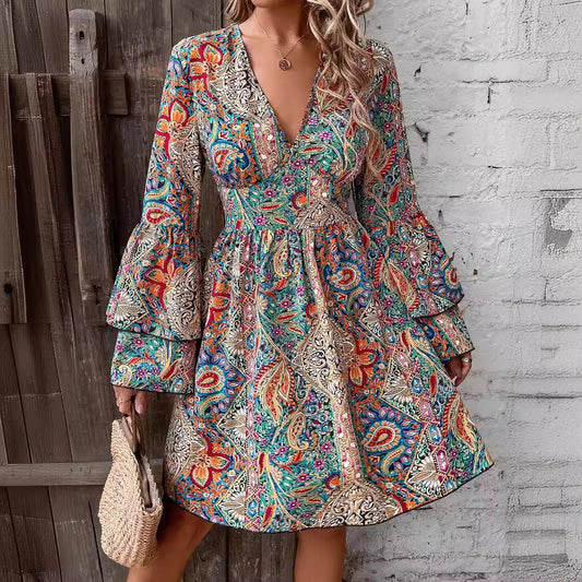 SABINE – Paisley Mini Dress