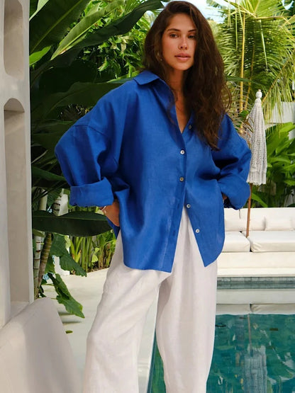 VERONICA – Long sleeve ruffle blouse