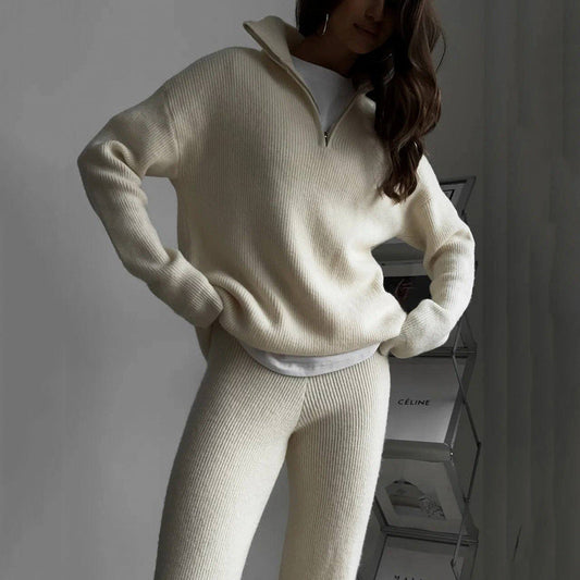 TOVE - KNITTED HALF ZIP - 2-PIECE SET