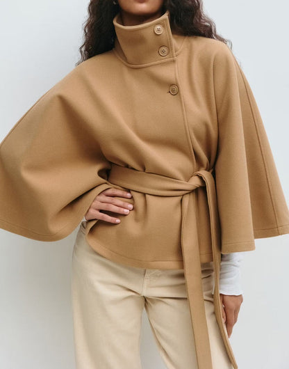 ALISON – Belted Batwing coat