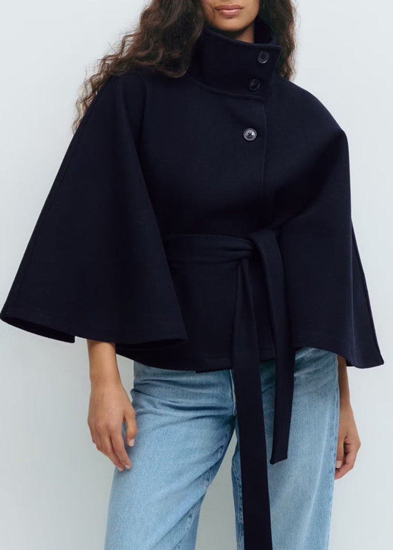 ALISON – Belted Batwing coat