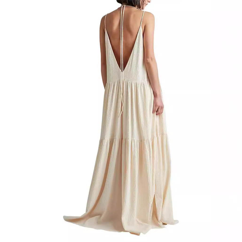 LYRA – Flowing Backless Maxi Dress
