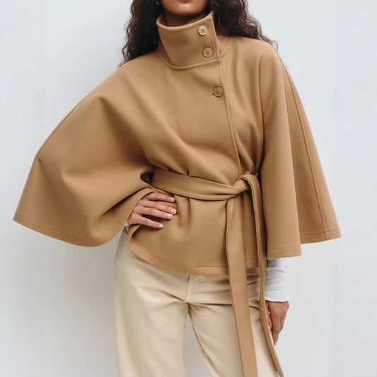 ALISON – Belted Batwing coat