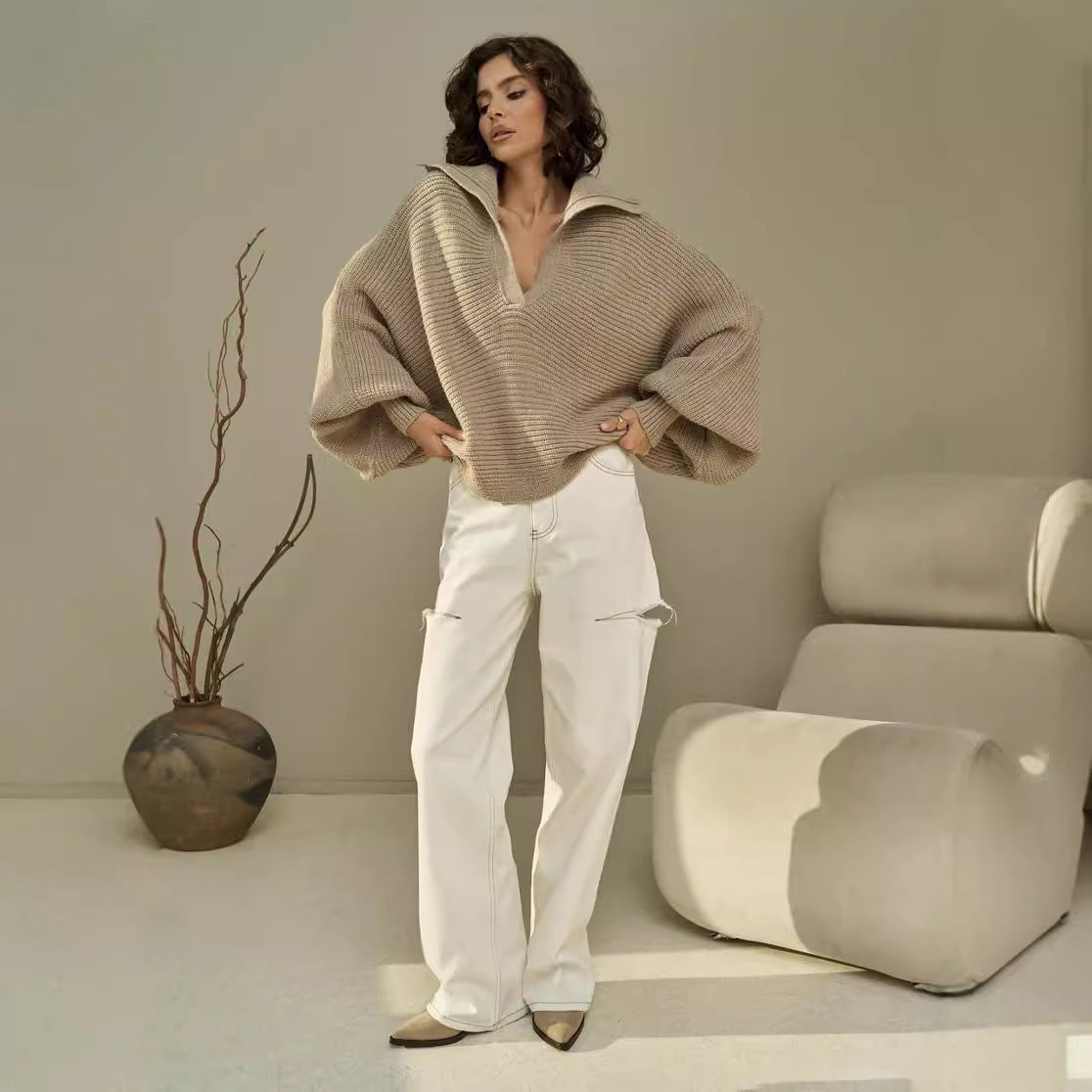 CASANDRA - KNITTED & SPACIOUS - SWEATER