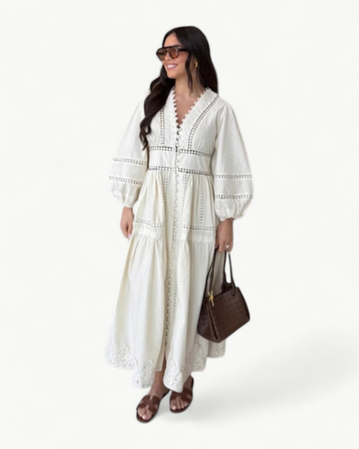 MADELEINE – Embroidered hollow dress