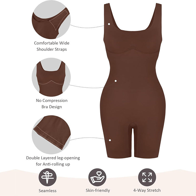 Shapewear round neck bodysuit