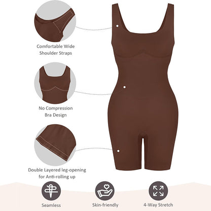 Shapewear round neck bodysuit