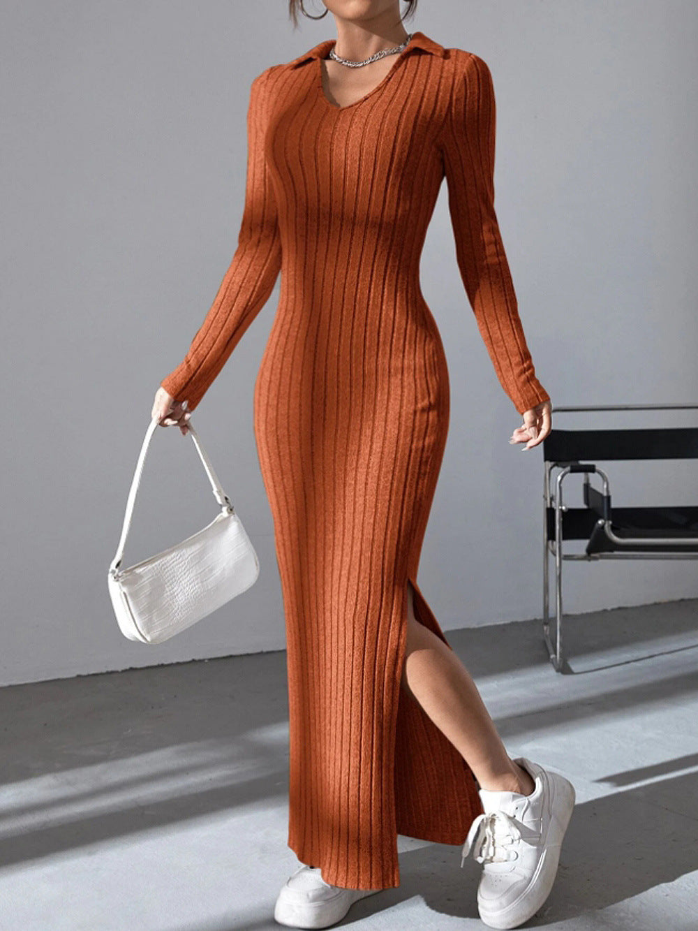 AMINA - KNITTED & SLIM - DRESS