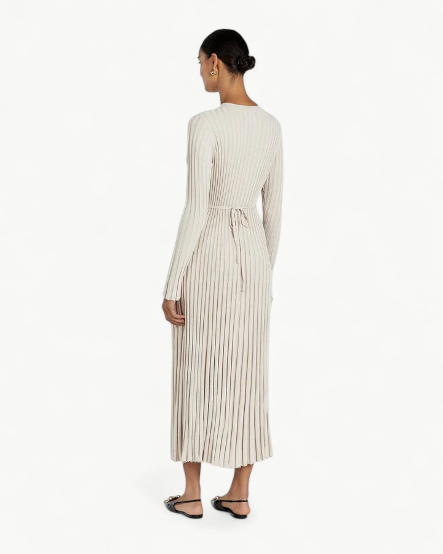 ÉNORA – Crew neck ribbed knit Dress