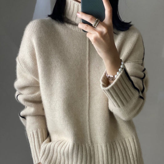 AMALIA - 100% WOOL - KNITTED - POLO SWEATER