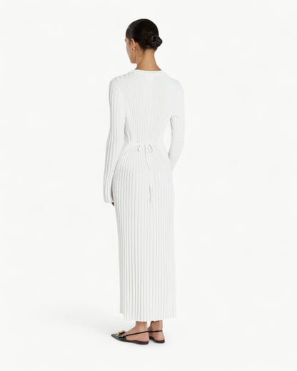 ÉNORA – Crew neck ribbed knit Dress