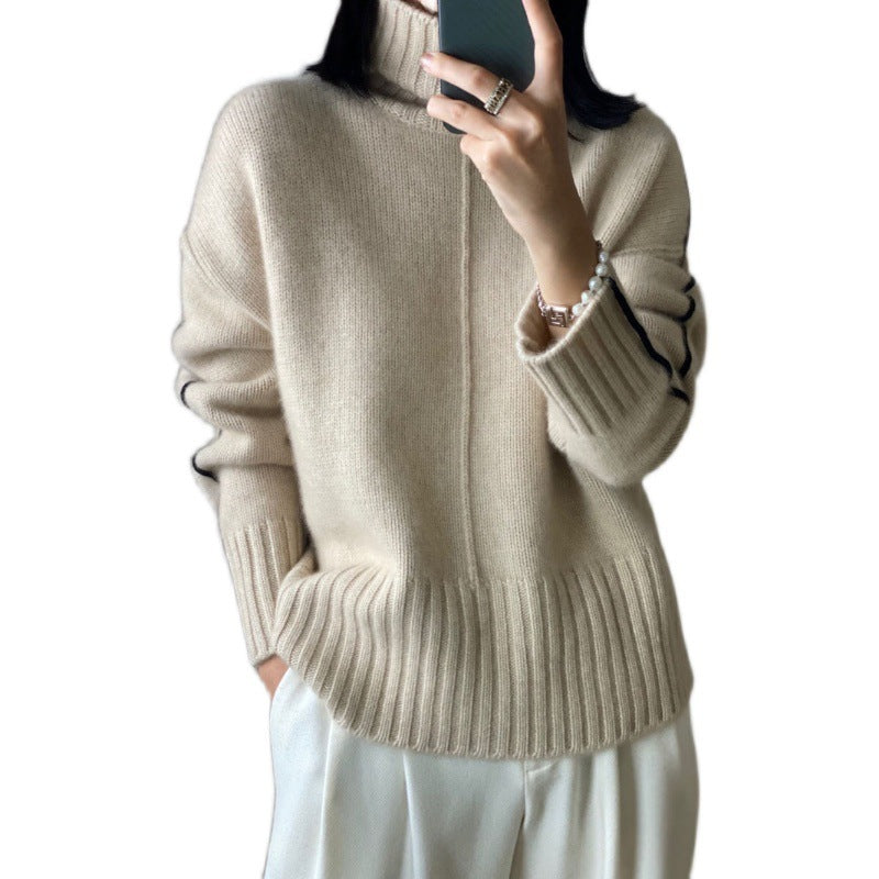AMALIA - 100% WOOL - KNITTED - POLO SWEATER