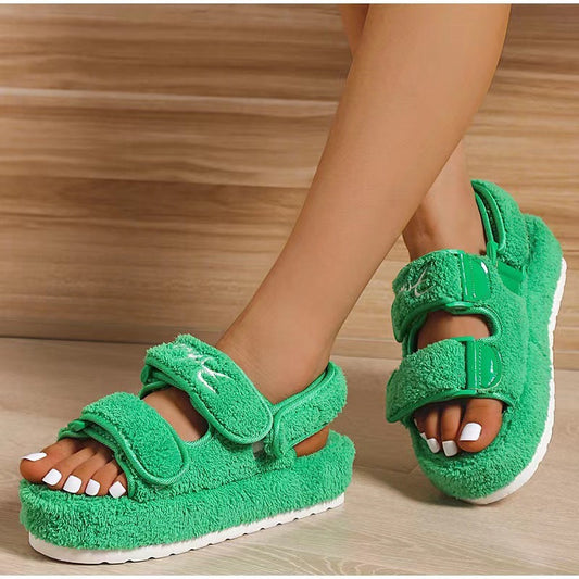 SANDRA - FLUFFY PLATFORM - SANDAL