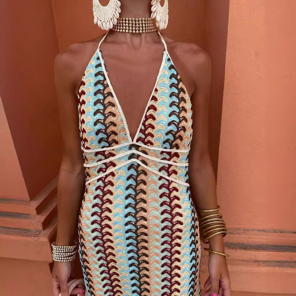 SELENA – Long halterneck dress