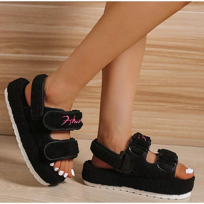 SANDRA - FLUFFY PLATFORM - SANDAL