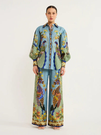 LIVIA – Stylish two-piece set with puff sleeves | Chic & Comfortable
