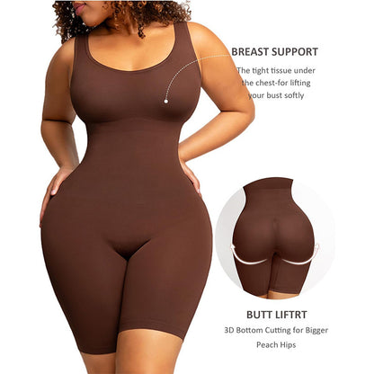 Shapewear round neck bodysuit