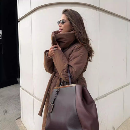 JULIE - LONG COAT - HIGH COLLAR