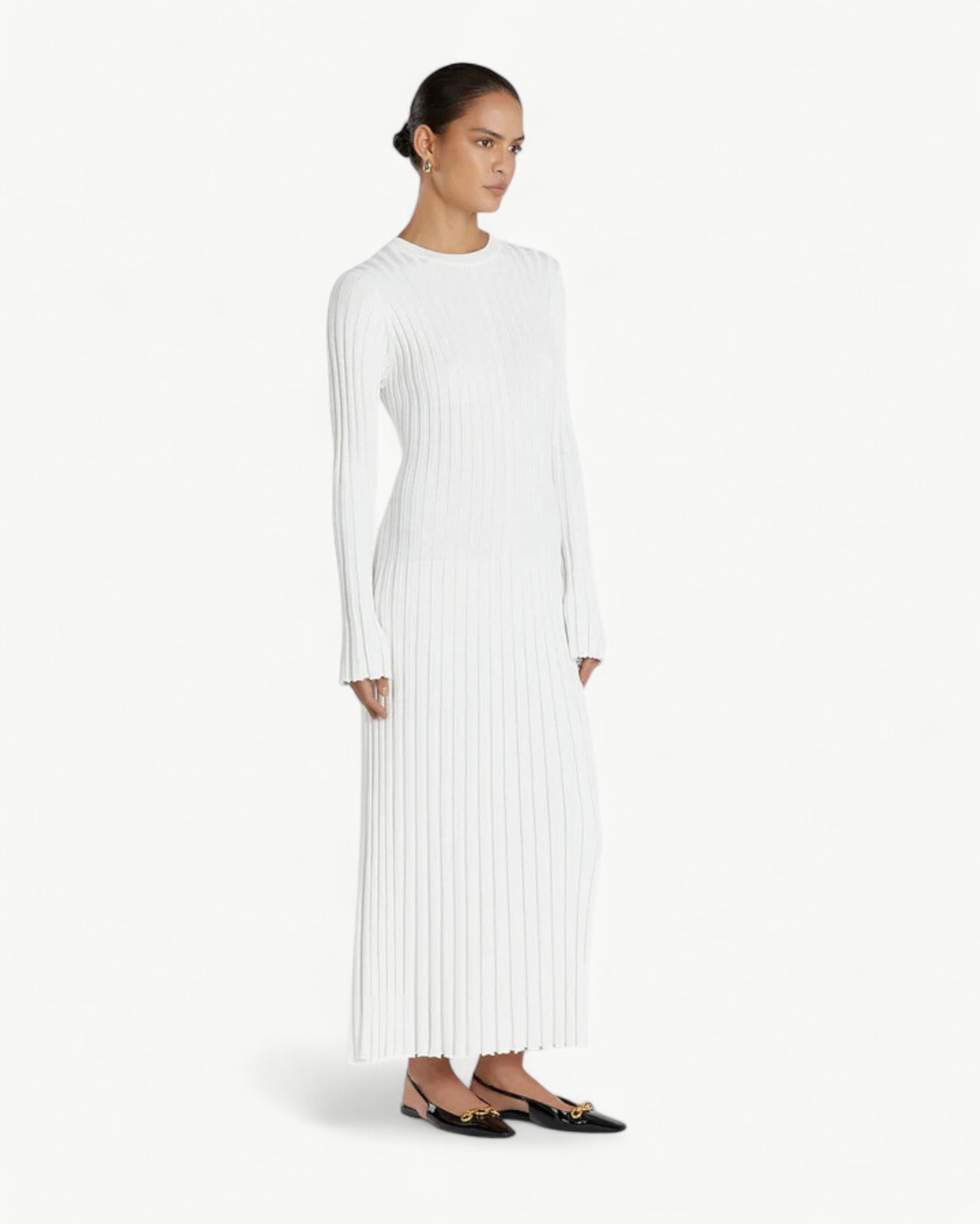ÉNORA – Crew neck ribbed knit Dress