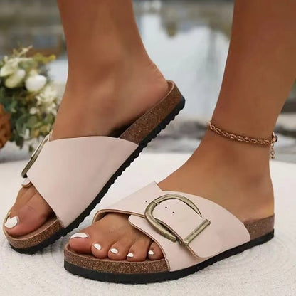 VIVIANNE – Buckled slide sandals