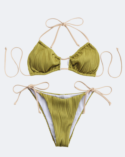ISABELLA – Bikini Top & Bikini Bottoms | Stylish Bikini Set with Wavy Texture